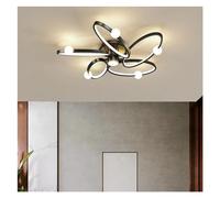 LXYST Black Ring Ceiling Light Used in Hall Living Dining Room Bedroom Lamp Home Decor Lighting Fixture,s,One Color-100cm