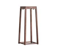 LXYST Bonsai Display Stands Trapezoidal Black Walnut Planter Rack, Wood Mortise Craft Flower Table Shelf Ornament Base