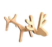 LXYST Bottle Home Decor Wooden Elk Decoration Crafts Ornament Desktop Cabinet Shelf Fawn Red Holder Decorations Novelty Ornaments Stackable Wine Rack (Color : Bronze)