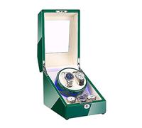 LXYST Box for Automatic 3 GE Space Green Piano Paint Finish Built-in LED Light Power Supply Watch Winder