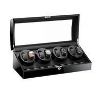 LXYST Box for Automatic Watches Quiet Motor Large Capacity Luxury Wooden Storage Case 5 Rotation Mode (A) Watch Winder