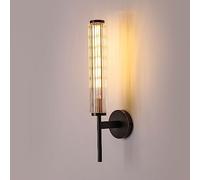 LXYST Brass Glass Tube, Gold/Oil Rubbed Bathroom Vanity Lights, for Living Bedroom Hallway Kitchen Dining Room (Oilrubbed Bronze)