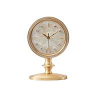LXYST Brass Shell Desktop Table Pendulum High-Value Creative Ornament Desk Clock