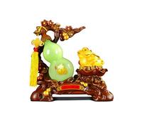 LXYST Buddha Chinese Money Lucky Frog Gourd Statue Sculpture Collectibles Home Office Tabletop Decor Feng Shui Decoration (Size : M)