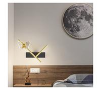 LXYST Butterfly Bedroom Bedside Wall Lamp Bathroom Indoor Lighting Black Gold Light, Ceiling (Leftgold CoolWhite)