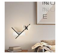 LXYST Butterfly Bedroom Bedside Wall Lamp Bathroom Indoor Lighting Black Gold Light, Ceiling (Rightblack WarmWhite)