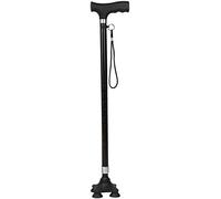 LXYST Canes Elderly Crutches,Telescopic Stick,Light Walker Anti-Fall Big Four-Foot Walking Stick,Aluminum Material, Strong and