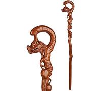 LXYST Canes Solid Walking Stick Wood Carving to Send Crutches Leading The Elderly Birthday Gift