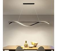 LXYST Ceiling Chandelier Led Pendant Lamp Compatible with The Kitchen Dining Living Room Home Decor Black Light Fixture, Chandelier(100x12cm/Cool)
