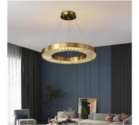 LXYST Ceiling Light Chandeliers Ring Golden Luster LED Crystal Chandelier for Children's Study Gym Dining Living Room Decor, Dia80cm Cold White