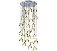 LXYST Ceiling Light Crystal Raindrop Chandelier,G4 Stairs Long Chandeliers Spiral Staircase Chandelier Fixture for Hotel Living Room Home Bar-Silver 28