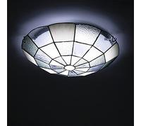 LXYST Ceiling Light Flush Mount, Dimmable Stained Glass Lamp, European Pastoral Style Bedroom Lighting for Living Room Bathroom Hallway,C,16 Inch,I-16 Inch