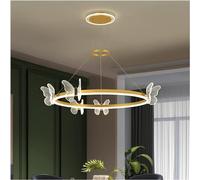 LXYST Ceiling Light Luxury Bedroom Crystal Chandelier Nordic Minimalist Creative Living Room Restaurant Lighting Fixtures Home Decor Lamp, Stepless Dimming 40-60cm