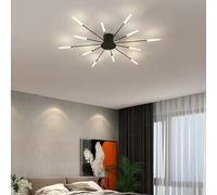 LXYST Ceiling Light with Remote Control, Black Chandelier for Bedroom, Living Room, Kitchen and Dining Room (28 Lights)