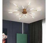 LXYST Ceiling Light with Remote Control, Black Chandelier for Bedroom, Living Room, Kitchen and Dining Room (28 Lights)