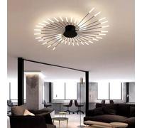 LXYST Ceiling Light with Remote Control, Black Chandelier for Bedroom, Living Room, Kitchen and Dining Room (28 Lights)