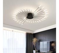 LXYST Ceiling Light with Remote Control, Black Chandelier for Bedroom, Living Room, Kitchen and Dining Room (28 Lights)