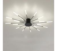 LXYST Ceiling Light with Remote Control, Black Chandelier for Bedroom, Living Room, Kitchen and Dining Room (28 Lights)
