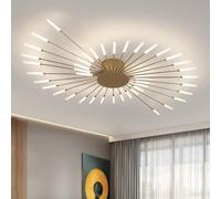 LXYST Ceiling Light with Remote Control, Black Chandelier for Bedroom, Living Room, Kitchen and Dining Room (28 Lights)