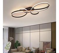 LXYST Ceiling Lights Flush Mount Living Dining Room Lamp Dimmable with Remote Control Hanging Fixture Deco Chandelier for Lounge Kitchen Hallway Lighting/Black/L100Cm