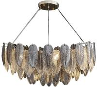 LXYST Ceiling Living Room Luxury Round Crystal Fixtures Indoor Chandelier Lighting Illuminated Home Decor Lamp, 80cm Dimmable Warm Light