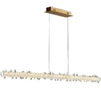 LXYST Ceiling Strip New Creative Crystal Living Room Indoor Kitchen Lighting Fixtures Large Double Chandelier Home Decor Lamp, 1 Cold Light