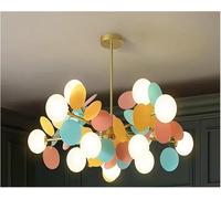 LXYST Chandelier Bedroom Glass Globe Ceiling Light Fixture Contemporary Pendant for Living Room Home Decor Indoor Illumination Wall