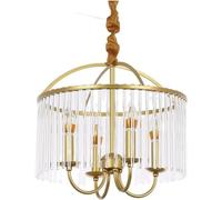 LXYST Chandelier Crystal Candle Holder Pendant Ceiling Fixtures Round Lamps Illuminated, for Living Room, Bedroom Lighting Home Decor Lamp, 4-Light Gold