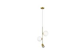 LXYST Chandelier Glass Pendant Light Stylish Hanging Lamp for Dining Room Bedroom Restaurant Art Decoration Cold White Black Wire C-Style