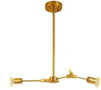 LXYST Chandelier Lighting 9 Lights Gold Hanging Light Fixtures with Adjustable Arms Branch Shape Industrial Pendant Lamp for Bedroom Living Dining Room Kitchen(3-Li