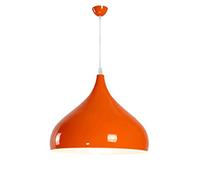 LXYST Chandelier Metal Lampshade Bedroom Decor Light Nordic Style Bedside Adjustable Ceiling Hanging Lamp for Living Room, Kitchen Island, Hotel (Color : Orange, Size