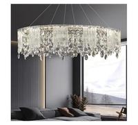 LXYST Chandeliers, Chrome Lights Chandelier For Living Dining Room Bedroom Crystal Pendant Light Hanging Lamp(D100cm)