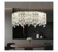 LXYST Chandeliers, Chrome Lights Chandelier For Living Dining Room Bedroom Crystal Pendant Light Hanging Lamp(D40cm)