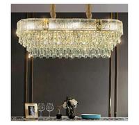 LXYST Chandeliers, Crystal Chandelier Luxury Elegant Fixture for Villa Living Room Bedroom Dining Ceiling Light Decor(Changeable,L90cm W35cm H35cm)