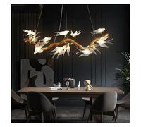 LXYST Chandeliers, Designer Glass Bird Song Crystal Luxury Retro Living Dining Room Hanging Branching Chandelier Swallow Pendant(Changeable,Long-100cm)