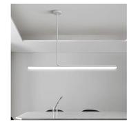 LXYST Chandeliers, Dining Room Lamp Study Chandelier and Home BarTable Lamps Net Red Nordic Long Strip Pendant Light(White Light(6000K),L120cm White)