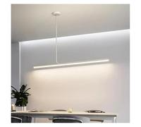 LXYST Chandeliers, Dining Room Lamp Study Chandelier and Home BarTable Lamps Net Red Nordic Long Strip Pendant Light(Warm Light (3000K),L120cm White)