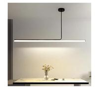 LXYST Chandeliers, Dining Room Lamp Study Chandelier and Home BarTable Lamps Net Red Nordic Long Strip Pendant Light(Warm Light (3000K),L120cm Black)