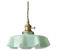 LXYST Chandeliers,- Flower Sglass Chandelier,American V-intage Glass Metal Hanging Lamp, Ceiling Chandelier