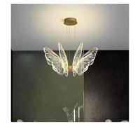 LXYST Chandeliers, Gold Light Luxury Wings Chandelier, Living Bedroom, Dining Room Home Interior Decorative Fixture(RC Dimming,8head)
