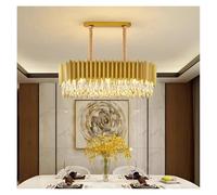 LXYST Chandeliers, Home Decoration Lights, Luxury Crystal Living Chandelier, Dining Room Pendant Lamp, Ceiling Light, Indoor (RC Remote dimming,B Gold 75cm)