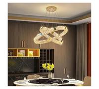 LXYST Chandeliers, Home Decoration Lights, Luxury Crystal Living Chandelier, Dining Room Pendant Lamp, Ceiling Light, Indoor (2 Ring 60 80cm)