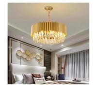 LXYST Chandeliers, Home Decoration Lights, Luxury Crystal Living Chandelier, Dining Room Pendant Lamp, Ceiling Light, Indoor (RC Remote dimming,A Gold 55cm)