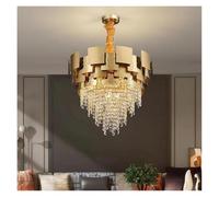 LXYST Chandeliers, Home Decoration Lights, Luxury Crystal Living Room Chandelier, Bedroom Pendant Lamp, Ceiling Light, Indoor (RC Remote dimming,A Diameter 75cm)