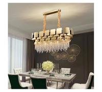 LXYST Chandeliers, Home Decoration Lights, Luxury Crystal Living Room Chandelier, Bedroom Pendant Lamp, Ceiling Light, Indoor (Warm White,B Length 90cm)