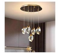 LXYST Chandeliers, Home DecorationPendant Lights, Luxury Crystal Living Chandelier, Dining Room Pendant Lamp, Ceiling Light, Indoor (Warm White,A 5 Heads)