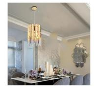 LXYST Chandeliers, K9 Crystal Chandelier Kitchen Dining Living Room Bedroom Bedside Aisle Home Decor Indoor (Warm White(3000K),Gold Dia 20cm)