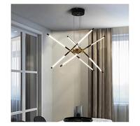 LXYST Chandeliers, Light Luxury Style Nordic Restaurant Chandelier, Atmosphere Creative Living Room Bedroom Lamp(Noir,8 Head)