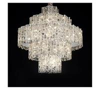 LXYST Chandeliers, Luxury Staircase Chandelier Home Decor Crystal Lights Spiral Corridor Hall Long Hanging Lamps(D60cm H40cm)