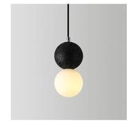 LXYST Chandeliers, Minimalist Creative Pendant Lights Nordic Glass Lamp Shade Chandelier Bedroom Restaurant Kitchen Decor Hanging Light(Noir)